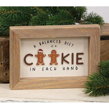 A Balanced Diet Framed Sign - The Fox Decor